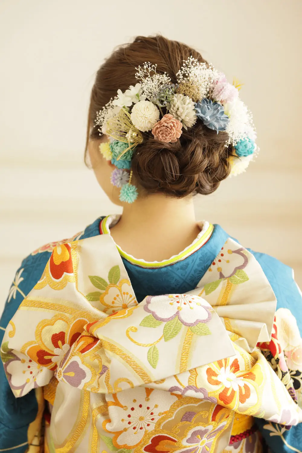 成人式振り袖   着物に合わせオーダーした髪飾りもセット 成人式振り袖 着物に合わせオーダーした髪飾りもセット