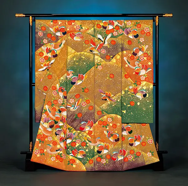 鴛鴦屏風押 （山尾次吉作 真鍮 銅 鴛鴦 屏風挟 屏風押さえ