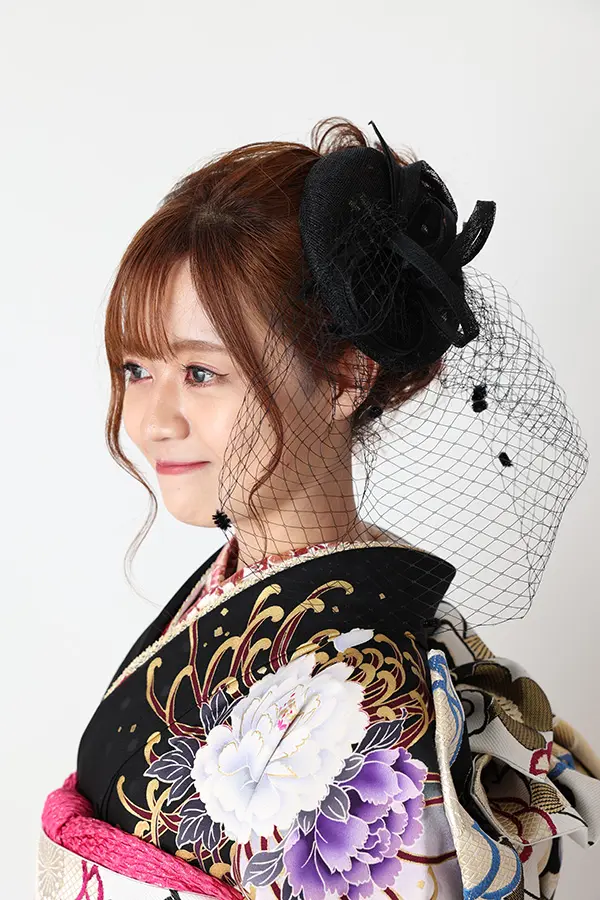 ❁︎tomo様❁︎ 成人式 髪飾り トーク帽 トークハットアレンジ ◇ 振袖ヘアスタイル No.2023Su06 | 千葉