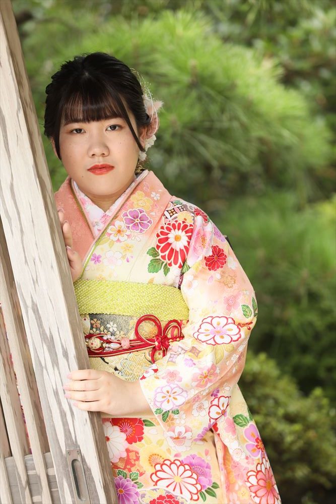 ピンク　白　花