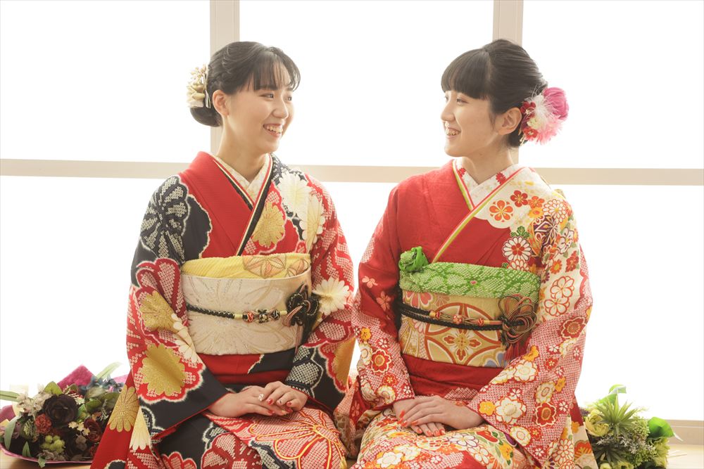 赤　和柄　花