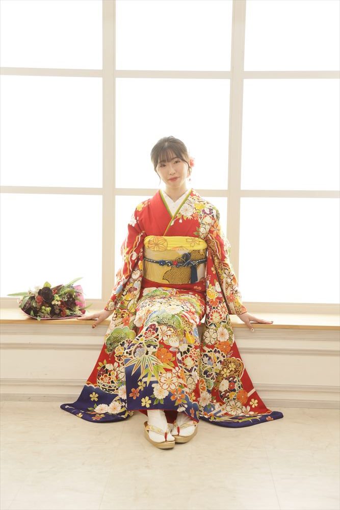 赤　古典　花