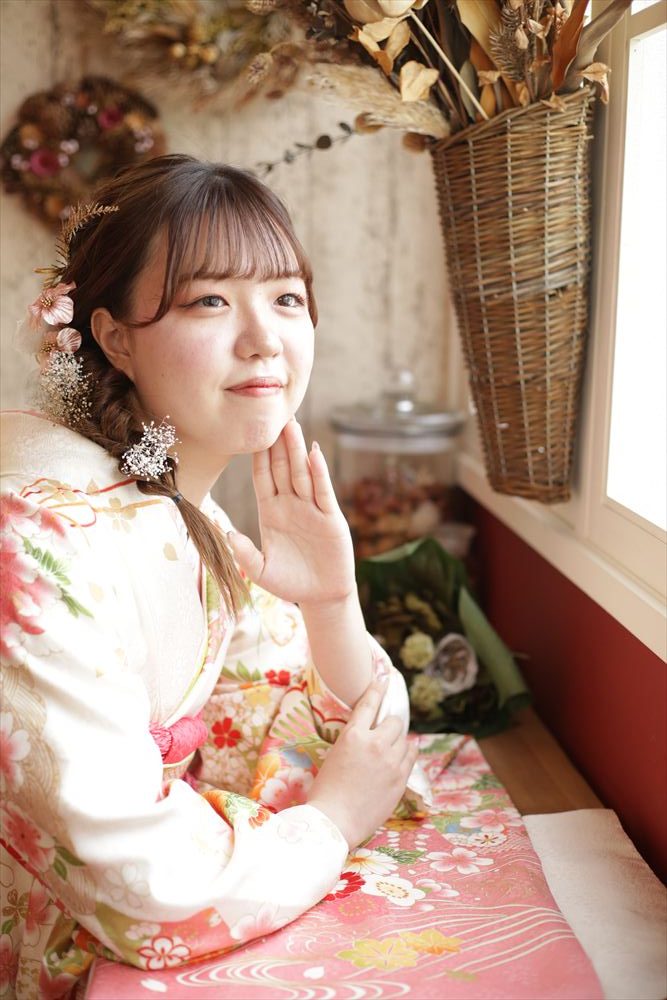白　ピンク　花