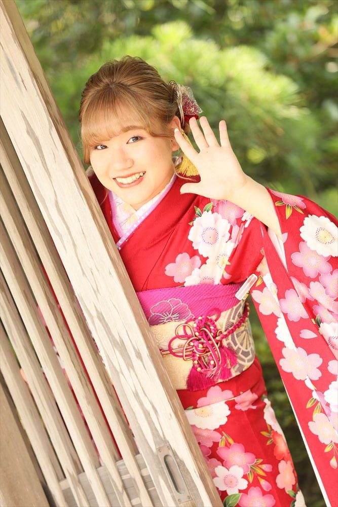 赤　クリーム　桜