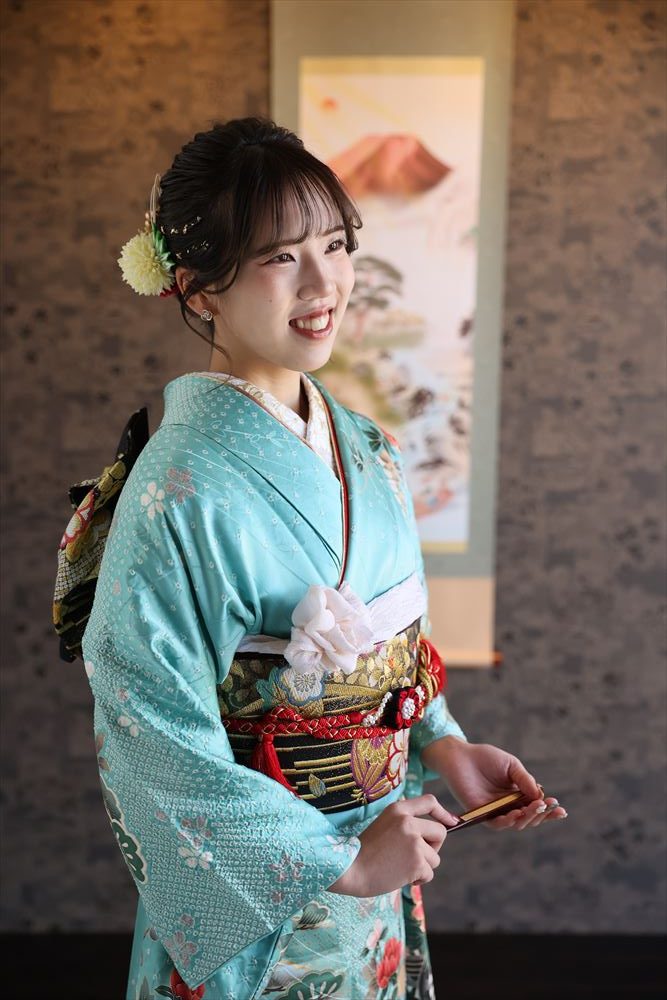 水色　花
