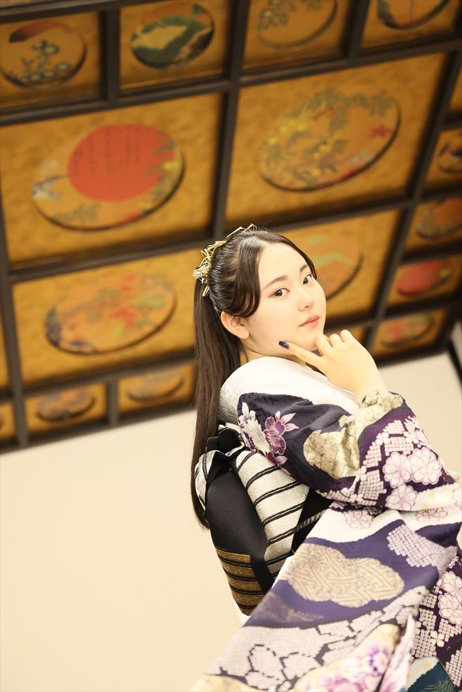白紫　古典柄