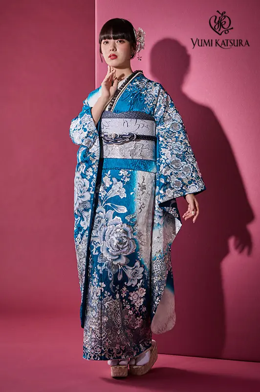 振袖　桂由美　正絹　ショールセット 楽天市場】【レンタル】【桂由美 振袖 正絹着物+正絹袋帯 21点