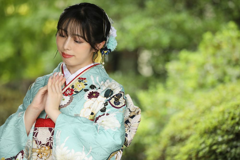 水色　花